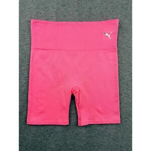 Puma Women's Classics Pink Tight Fit Biker Shorts Size Large